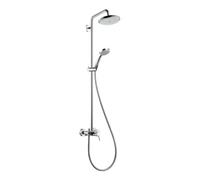 Hansgrohe Ensemble de douche mural Croma 220 - 1 jet, mitigeur monocommande, chrome 27222000