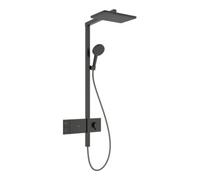 Hansgrohe hansgrohe Showerpipe Raindance Alive Q 1jet, 12 l/min, chrome noir brossé Quantité:1