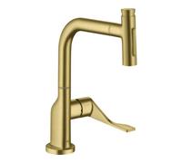 Hansgrohe hansgrohe SPT 230 Se 2jet Axor Citterio avec douchette extractible, laiton brossé Quantité:1