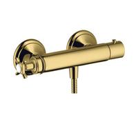 Hansgrohe hansgrohe Thermostat de douche Axor Montreux AP, 1 voie, avec croix, or poli Quantité:1