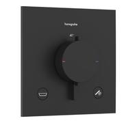 Hansgrohe hansgrohe Thermostat Ecostat Comfort E encastré, 2 sorties, 23 l/min, EN 1717, noir mat Quantité:1