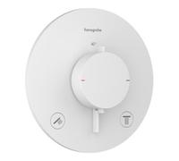 Hansgrohe – Mitigeur bain-douche encastré Ecostat Comfort S 33715700, 2 sorties 24 l/min, Blanc mat