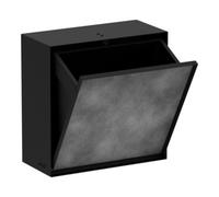 hansgrohe XtraStoris Rock poubelle, encastrée, porte carrelable, 390x140x390mm, 6 Betteres de capacité, 56090670, Couleur: noir mat