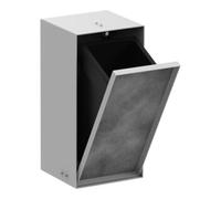 Hansgrohe Poubelle encastrée XtraStoris Rock porte carrelable 240x140x390mm 2,5 Betteres Blanc mat