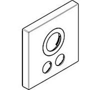 Hansgrohe hansgrohe Rosace pour raccordements inversés 155x155mm TH UP ShowerSel.2 N/noir/chrome Quantité:1