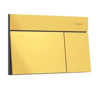 hansgrohe iFrame élément E Plaques de déclenchement pour chasse d'eau à 2 quantités, 66003990, Couleur: Optique en or poli