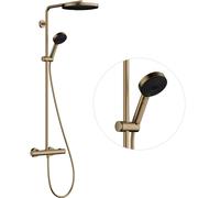 Hansgrohe Set de douche Pulsify S Puro avec thermostat, 26 cm, 3 jets, bronze brossé