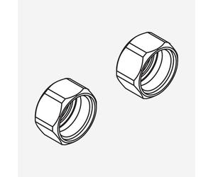hansgrohe Jeu d’écrous-raccords pour robinetterie en applique, 96157000,
