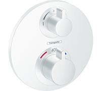 hansgrohe jeu de finition Ecostat S 15758700 thermostat 2 Verbraucher , pour 2 Verbraucher , blanc mat