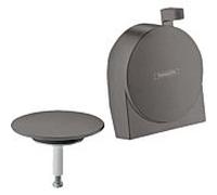 hansgrohe jeu de garnitures Exafill S 58117340 bec de baignoire, avec jet de choc, noir brossé