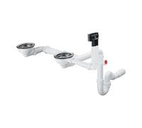 Hansgrohe - Kit de trop-plein pour évier granit, deux bacs, chrome 43928000