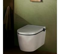 hansgrohe LavaPura Element S WC lavant suspendu avec AquaHelix Flush, avec abattant WC, 63021450,