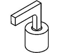 hansgrohe levier trou F.4 de poignée mitigeur lavabo 39294000 Axor Citterio froid modèle de plancher chromé