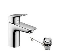 Mitigeur Lavabo Monotrou Hansgrohe Logis 100 avec garniture de vidage métallique 71171000