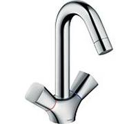 hansgrohe Logis 2 poignées mitigeur lavabo 71221000 chromé , sans garniture de vidange