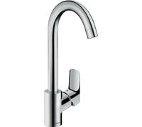 hansgrohe Logis M31 Mitigeur de cuisine, ComfortZone260, EcoSmart, 1jet, saillie 145mm, chrome, 71861000