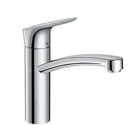 Hansgrohe Mitigeur de cuisine sur pied Logis M31 – CoolStart, bec pivotant, hauteur 160 mm – Chromé