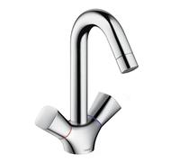 Hansgrohe Mitigeur de lavabo sur pied Logis 71222000 2 poignées chromé avec vidage