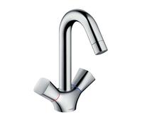 Hansgrohe Mitigeur de lavabo sur pied Logis 71221000 2 poignées sans garniture de vidange chromé