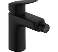 hansgrohe Logis Mitigeur de bidet, ComfortZone100, bonde à tirette, saillie 119mm, 71200670, Couleur: noir mat