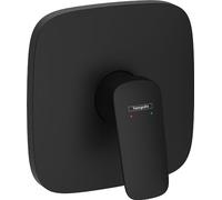 hansgrohe Logis - Mitigeur de douche encastré, Robinet douche carré1 sortie, Mitigeur monocommande pour iBox universal, Noir mat, 71605670
