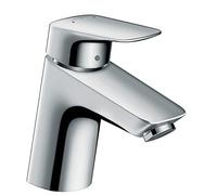Hansgrohe Mitigeur de lavabo Logis 70 sur pied 71077000 chrome, vidage Push-Open, hauteur 166 mm