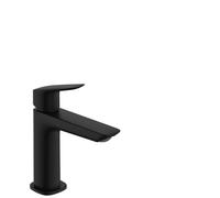 hansgrohe Logis Mitigeur de lavabo Fine, ComfortZone110, garniture découlement Push Open, saillie 121mm, 71252670, Couleur: noir mat