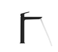 Hansgrohe Mitigeur de lavabo Logis sur pied – bec 240 mm, EcoSmart, Noir mat