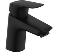 hansgrohe Logis - Mitigeur de lavabo sans tirette ni vidage, économie d'énergie (CoolStart), Robinet de salle de bain avec hauteur sous bec 70 mm, économie d'eau (EcoSmart), Noir mat, 71073670
