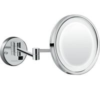 Hansgrohe Logis Universal Miroir de Rasage, avec éclairage LED, inclinable, pivotant, D 188mm, chromé, 73570000