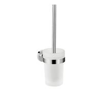 Hansgrohe Porte-brosse WC Logis Universal 41722000 chrome/verre mat à visser avec brosse