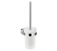 Hansgrohe Porte-brosse WC Logis Universal 41722000 chrome/verre mat à visser avec brosse