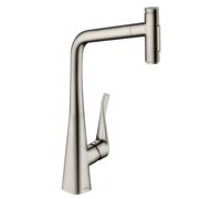 Hansgrohe Mitigeur de cuisine Metris Select M71 – douchette extractible 2 jets sBox – inox 73816800