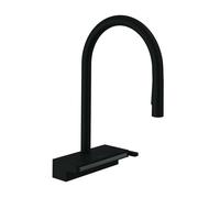 Hansgrohe M81 - Mitigeur d'évier Aquno Select 170 avec douchette extractible et jet plat, sBox, noir mat 73831670