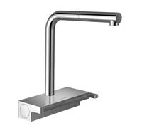 Hansgrohe M81 - Mitigeur d'évier Aquno Select avec bec extractible, 2 jets, chrome 73836000