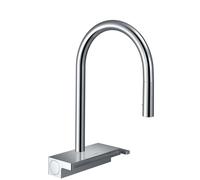 Hansgrohe M81 - Mitigeur d'évier Aquno Select avec bec extractible et jet plat, chrome 73837000