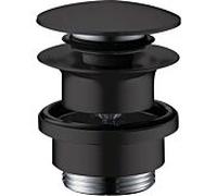 Hansgrohe Bonde de vidage Push-Open 50100670 pour lavabo et bidet, noir mat