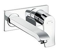Hansgrohe hansgrohe Ensemble de montage Metris Bec 225 mm, mitigeur lavabo encastré, chrome Quantité:1