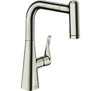 hansgrohe Metris M71 220 robinet de cuisine 14834800 aspect inox, bec pivotant