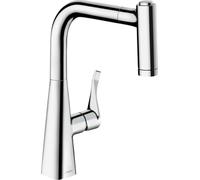 hansgrohe Metris M71 Mitigeur de cuisine 220, avec douchette extractible 2 jets, chromé, 14834000