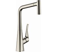 hansgrohe Metris M7116-H320 Kitchen Tap 73801800 Acier inoxydable, avec sBox, avec douchette extensible
