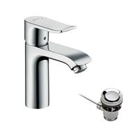 hansgrohe Metris Mitigeur de lavabo 110 CoolStart , avec tirette et vidage, chromé, 31121000