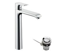 hansgrohe Metris Mitigeur de lavabo 260 surélevé pour vasque libre, avec tirette et vidage, chromé, 31082000