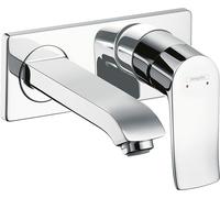 hansgrohe Metris mitigeur monocommande de lavabo encastré avec bec 165 mm pour montage mural, 31085000