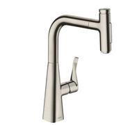hansgrohe Metris Select M71 Mitigeur de cuisine 240, avec douchette extractible 2 jets, sBox, aspect acier inox, 73817800