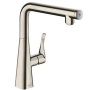 hansgrohe Metris Select M71 Mitigeur de cuisine 260, 1 jet, aspect acier inox, 14847800