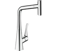 Hansgrohe Mélangeur de cuisine Metris Select 320 – Bec coulissant 150° orientable – Chrome 14884000