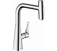 hansgrohe Metris Select mélangeur de cuisine 73817000 avec douchette extractible, 2jet, sBox, chromé
