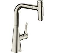 hansgrohe Metris Select mélangeur de cuisine 73822800 avec douchette extractible, 2jet, aspect inox
