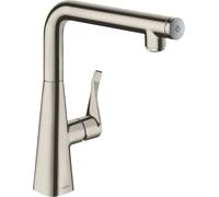 hansgrohe Metris Select 260 Robinet de cuisine 14847800 Acier inoxydable, bec pivotant